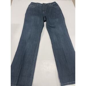 Lands End Traditional Fit Jeans Size 8 Dark Denim